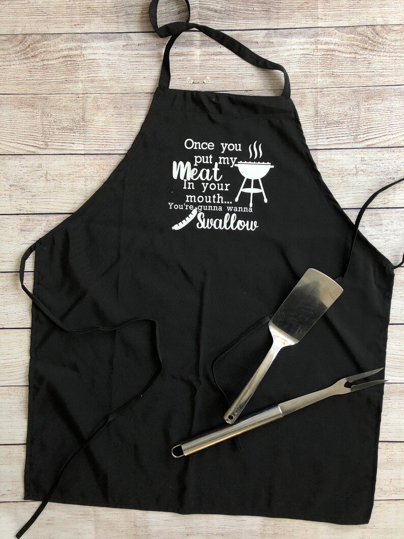 Mens apron Funny grill apron grilling aprons black aprons Etsy