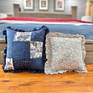 Custom Memory Pillow: Quilted Keepsake Made From Clothing
