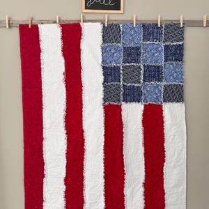 American flag tag quilt made to order