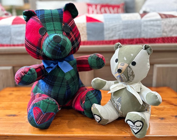 Custom Memory Bear: Keepsake Made from Clothing