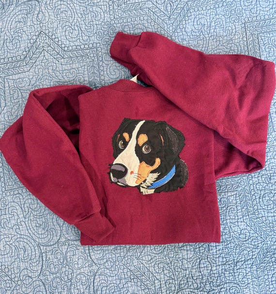 Custom Pet Portrait Embroidered Sweatshirt: Animal Outline Sweater