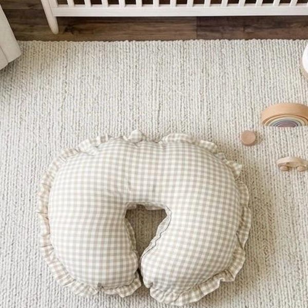 Custom nursery pillow cover with embroidered name