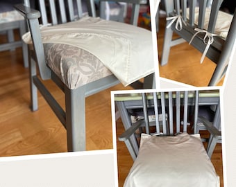 Dinning room chair covers, chair covers, seat covers, solid seat covers, tie covers