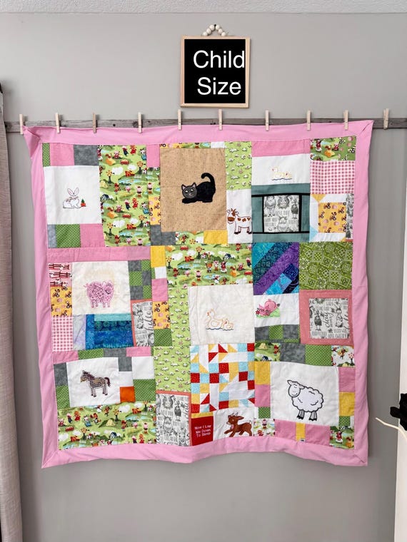 Custom Clothing Memory Quilt, Clothes Keepsake Quilt