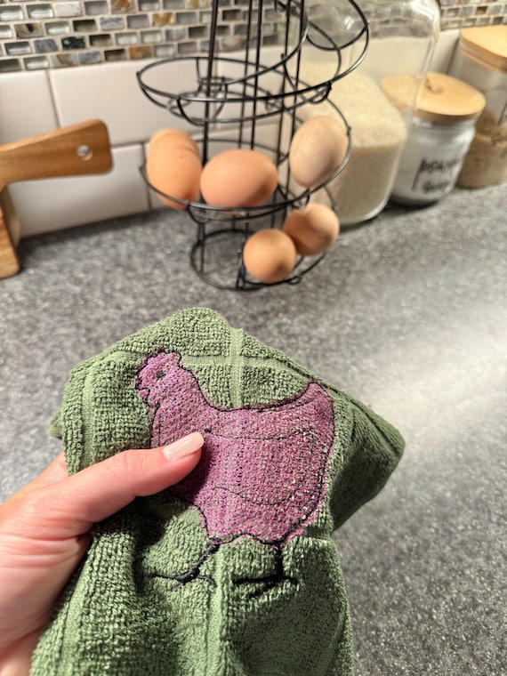 scrubber dish cloth with chicken for kitchen