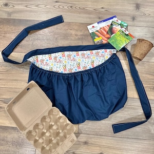 Handmade Gathering Apron: Garden, Harvest, Egg Collecting