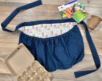 Handmade Gathering Apron: Garden, Harvest, Egg Collecting