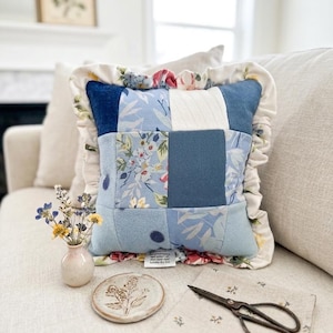 Custom Memory Pillow: Quilted Keepsake Made From Clothing