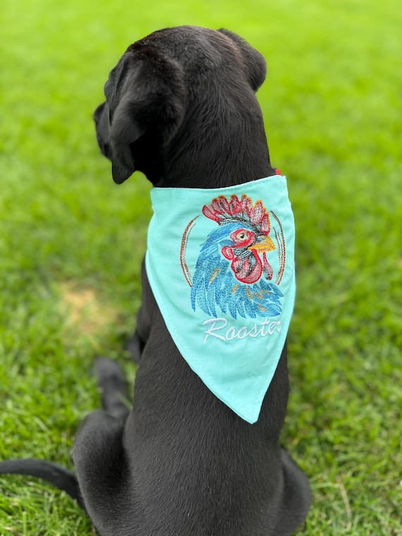custom pet bandana with embroidery  dog bandana