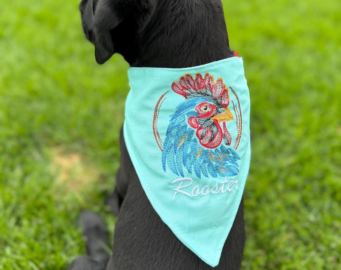 custom pet bandana with embroidery  dog bandana