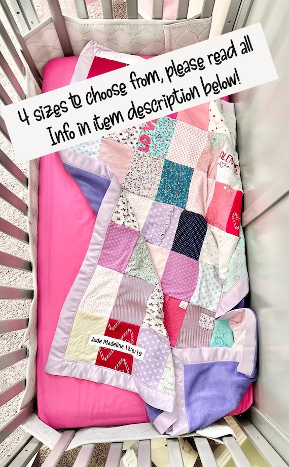 Custom Memory Quilt: Baby Clothes Keepsake, Personalized Crib Quilt