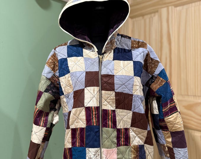 refurbished antique quilt jacket handmade coat made from vintage quilt