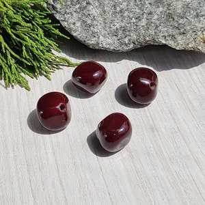 Made to Order Dark Brown lampwork beads, Handmade glass freeform beads, Multicolor murano glass, fall summer colors jewelry