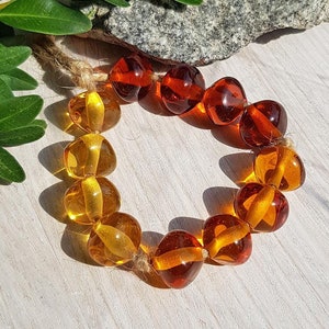 Made to Order 12 pcs Topaz brown lampwork beads for jewelry making, Handmade gradient glass bead set in shades of brown Murano glass Mix lot