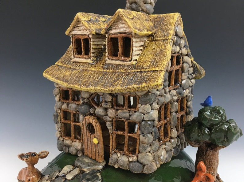 URN CUSTOM ORDER // Architectural Sculpture // House // Clay Etsy