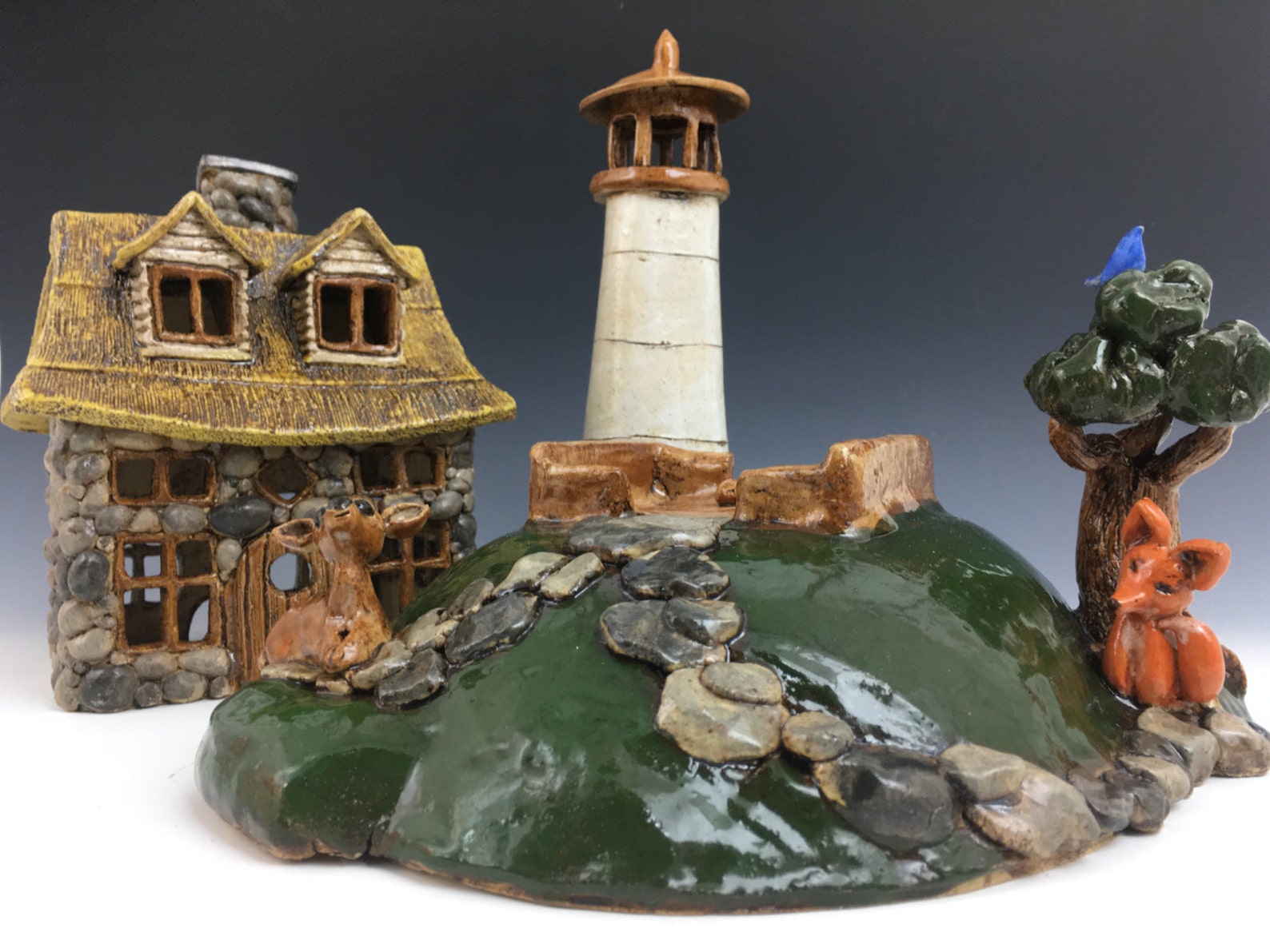 URN CUSTOM ORDER // Architectural Sculpture // House // Clay Etsy