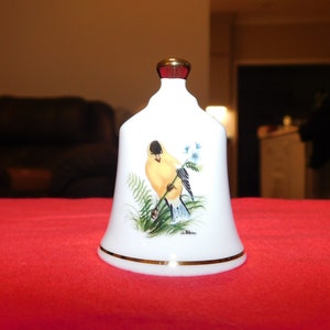 Danbury Mint Mini Bell official state bird collection Iowa Eastern Goldfinch