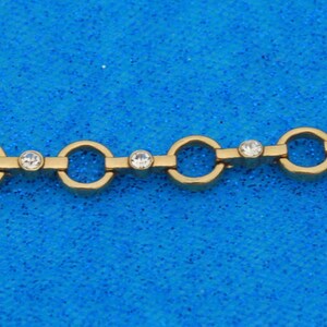 Vintage Avon Bezeled Crystal and Gold Tone Cocktail Bracelet