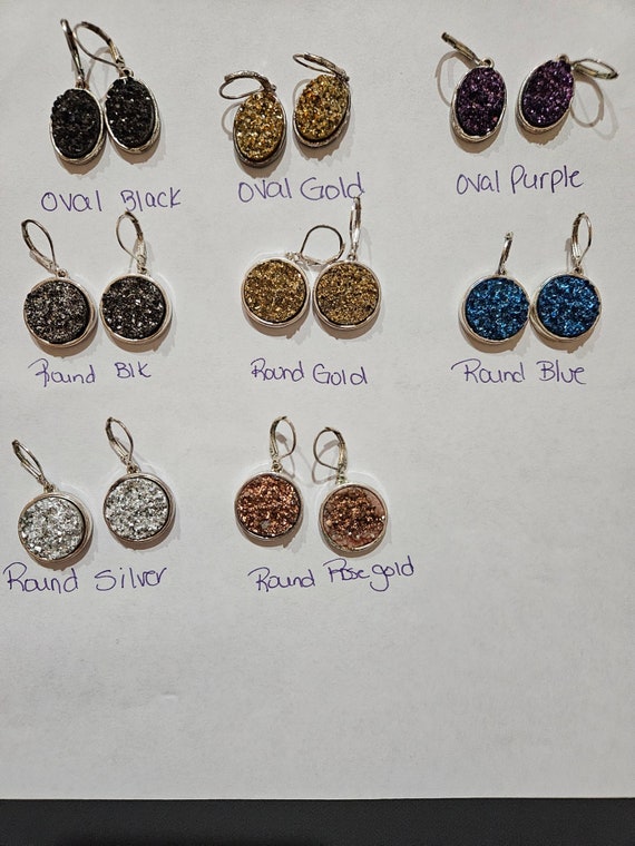 Dangle/Drop stone looking earrings - image 1