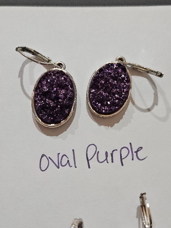 Dangle/Drop stone looking earrings - image 6