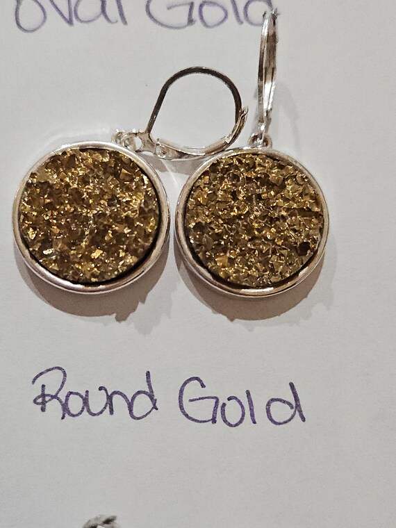 Dangle/Drop stone looking earrings - image 3