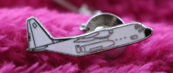 Vintage Transport Plane Tie Tack Mens Accessory - image 3