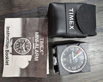 Vintage Timex Mini-Alarm Clock with Case Untested