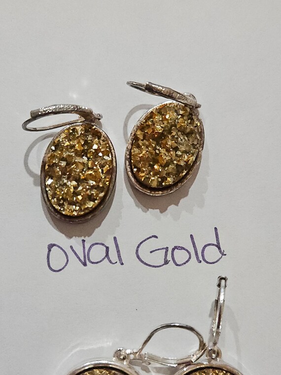 Dangle/Drop stone looking earrings - image 4