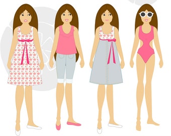 11-inch Fashion Doll Summer Fashions (Summer 2018 Collection) by ModMarigold- Fits Dolls Such as Lammily® -PDF
