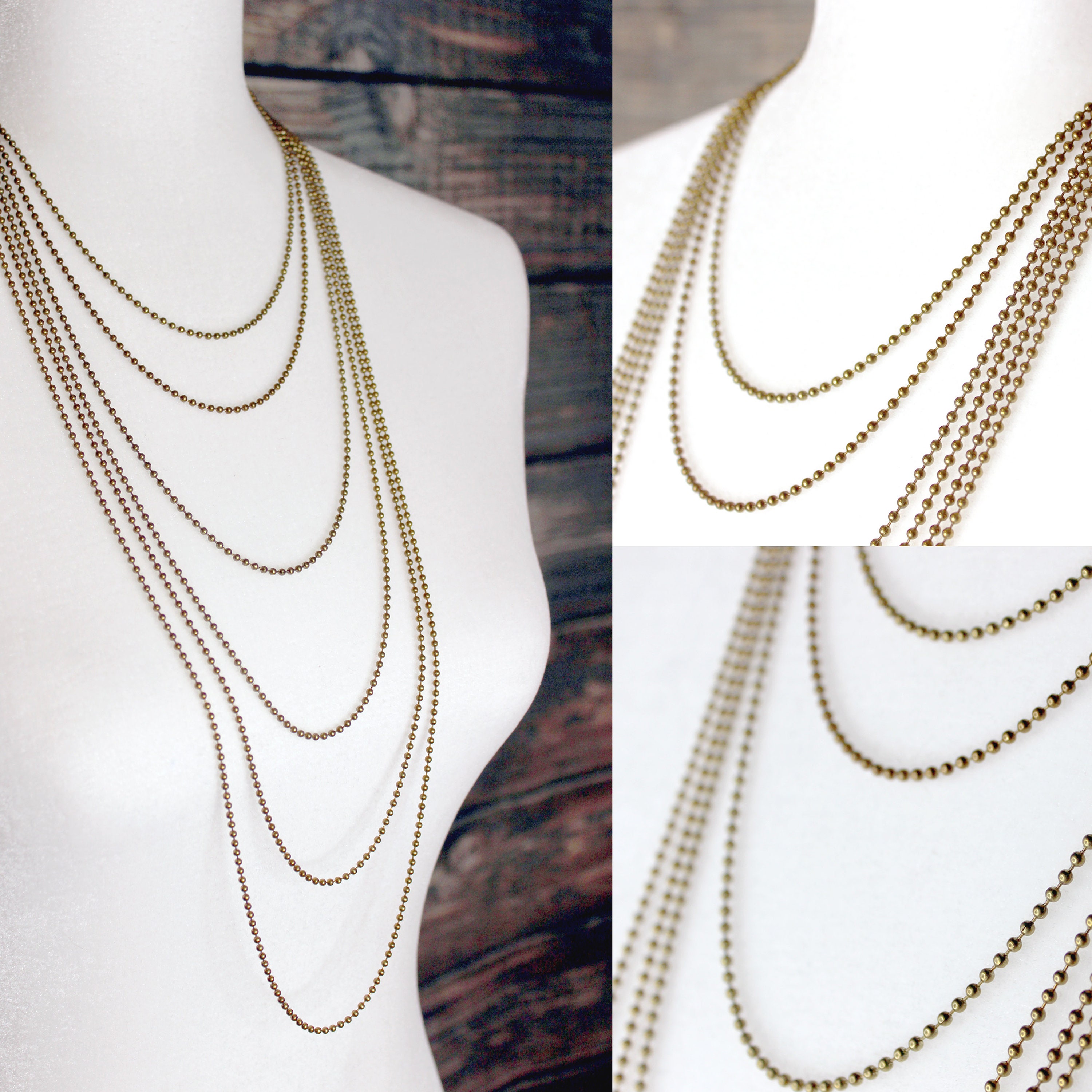 You Choose! 16" to 36"L Military-Style Ball-Chain Necklace