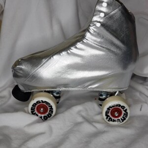 Roller or Ice Skate Covers Chrome metallic