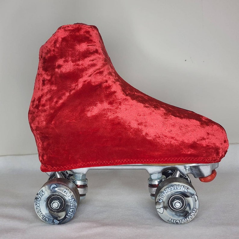 Roller or Ice Skate Covers Red velvet