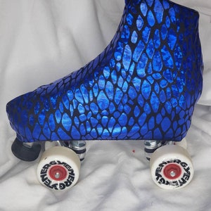 Roller or Ice Skate Covers Blue mosiac