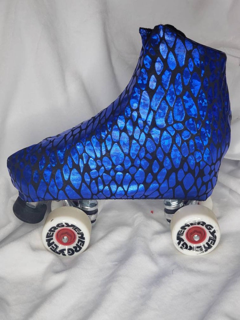 Roller or Ice Skate Covers Blue mosiac