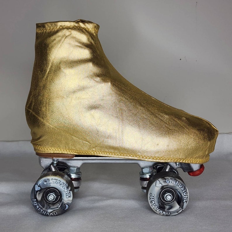Roller or Ice Skate Covers Gold metallic