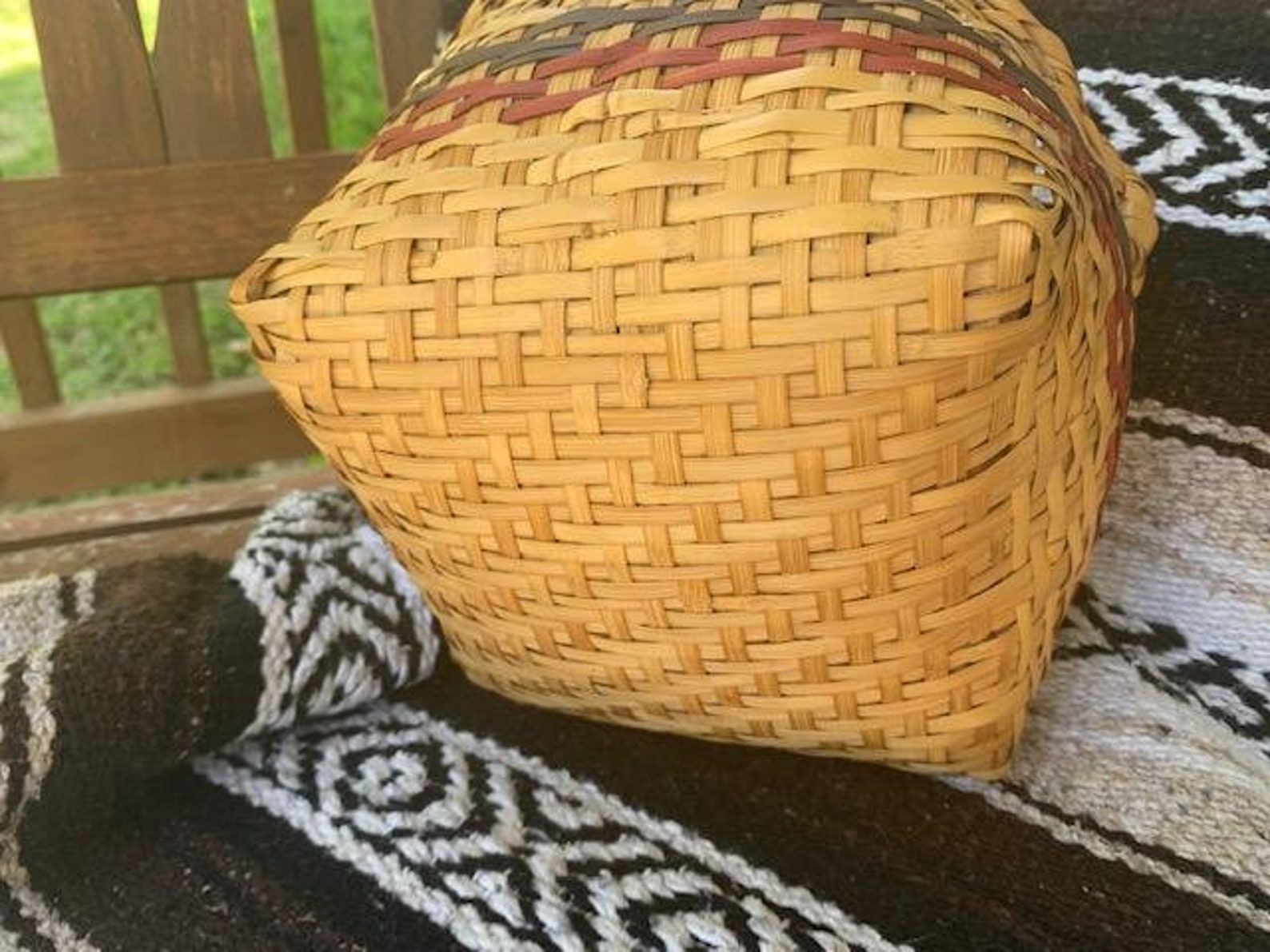 Medium Handled Choctaw Indian River Cane Basket Handcrafted | Etsy