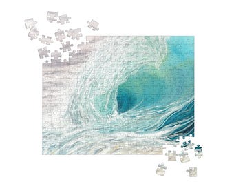January Wave Jigsaw Puzzle by Hawaii Artist Becky Bennett