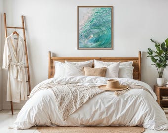 On the Inside - Coastal Fine Art Ocean Wave Watercolor Painting Home Decor