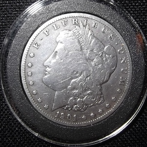 1885 and 1901 O Morgan Silver Dollars in Fine to Extra Fine Condition
