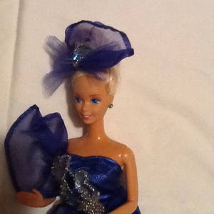 Asian Barbies from 1980 and Elegant Barbie in a fabulous navy blue evening gown!