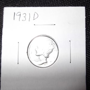 Just reduced!  Take 10 dollars off!  Was 69.95; 1931D Mercury Dime