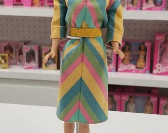 1962 Midge Doll with striped dress