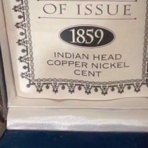 1859 First Year Issue Indian Head Cent