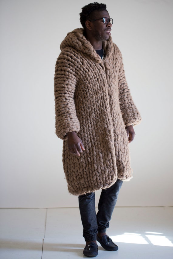mens knitted hoodie uk