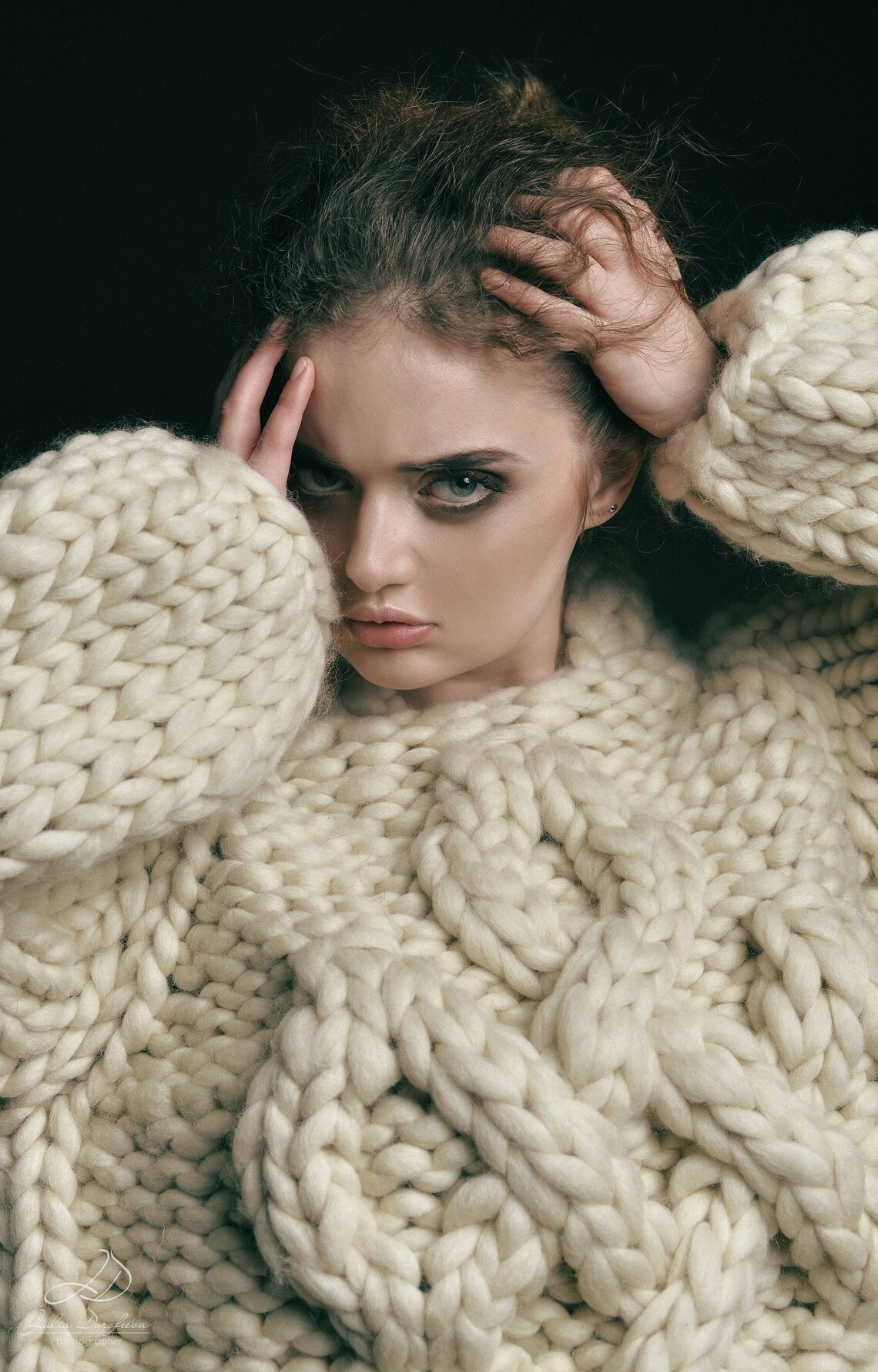 Chunky sweater. Giant knitting sweater. Big knit turtleneck. | Etsy