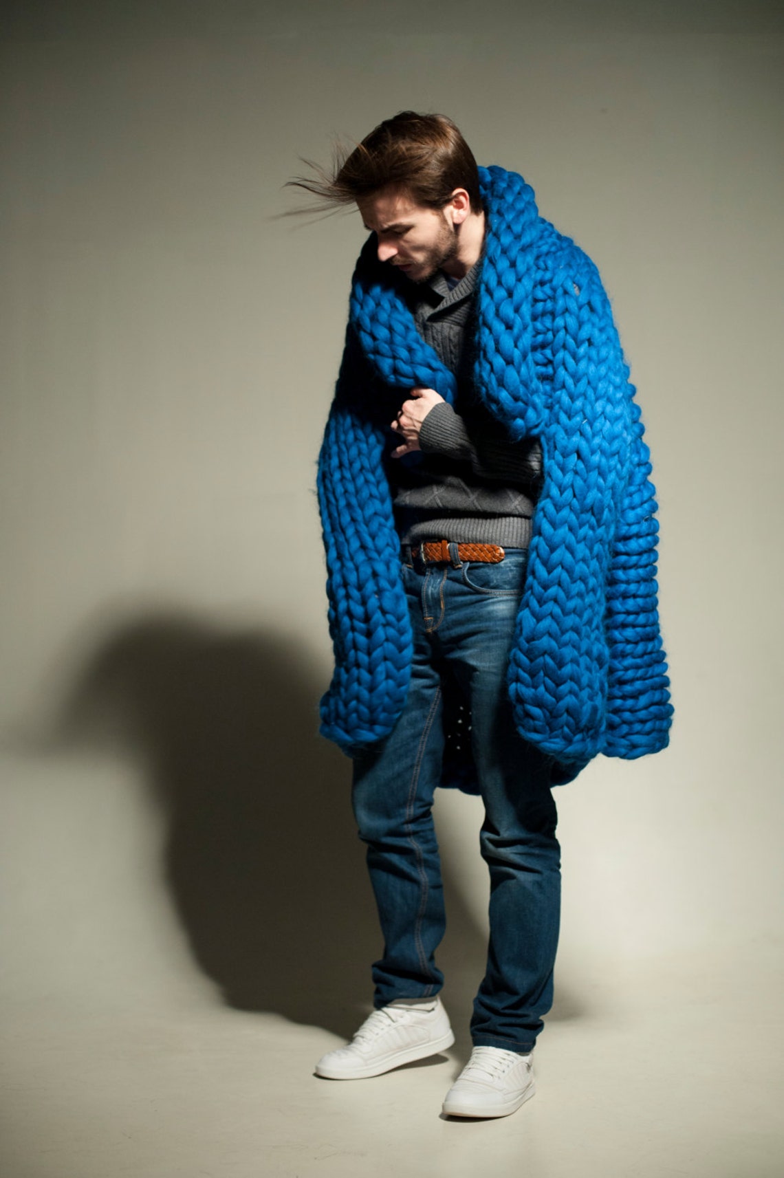 Chunky knit cardigan for men. Chunky mens sweater. Super Etsy