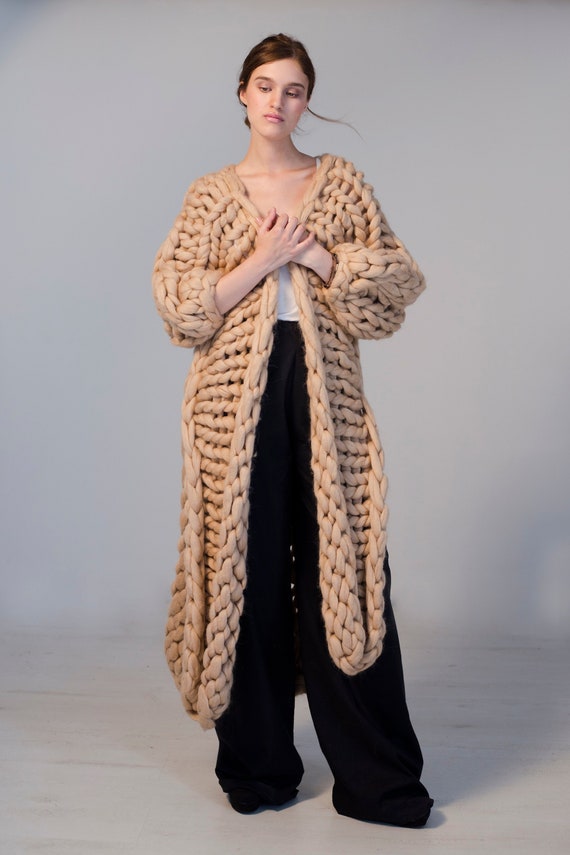 big chunky knit cardigan