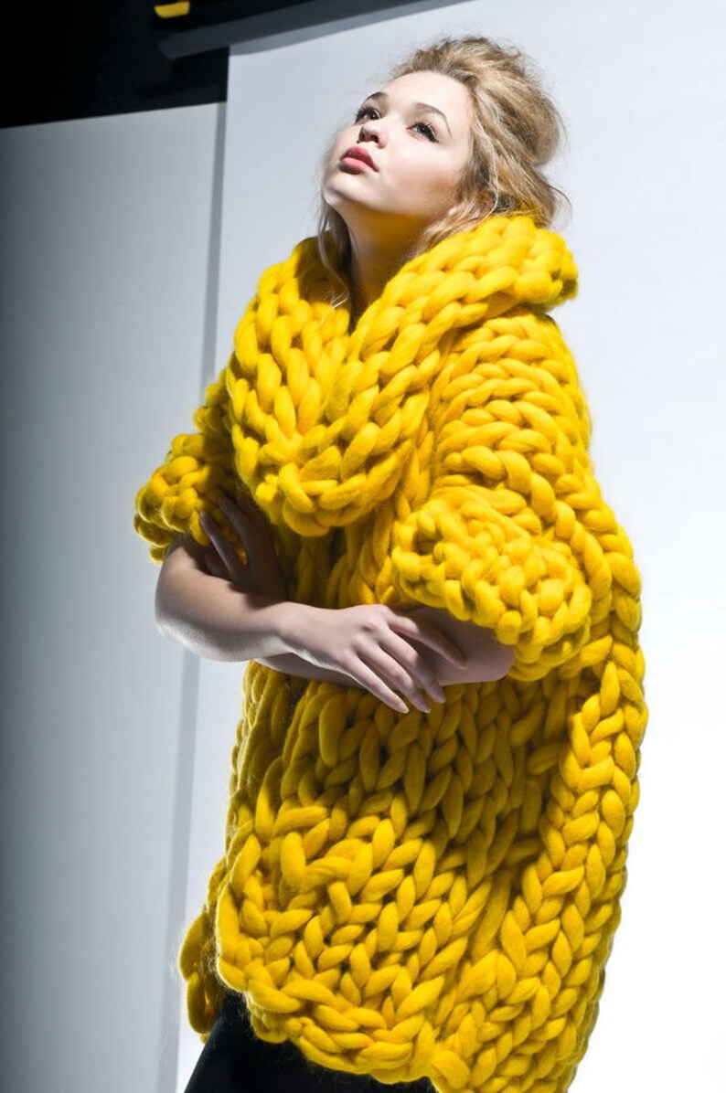 Chunky knitting. Chunky knit. Knit cardigan. Giant knitting Etsy