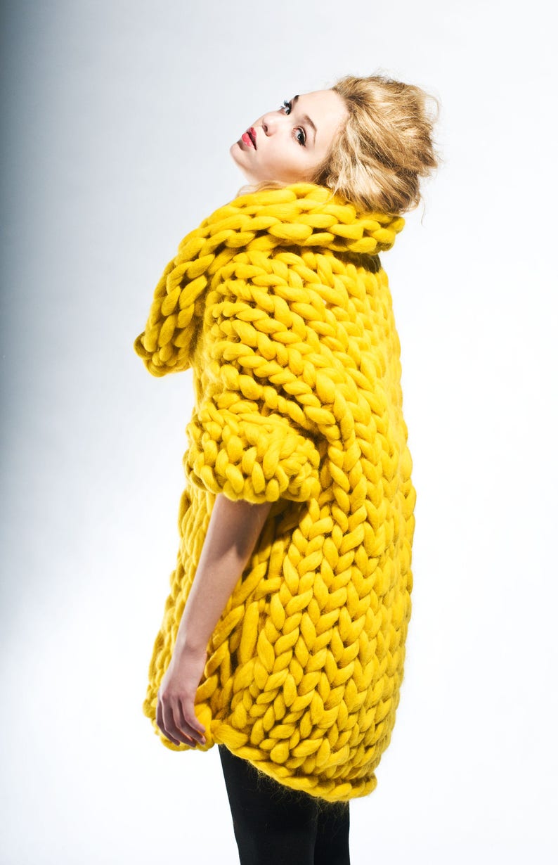 Chunky knitting. Chunky knit. Knit cardigan. Giant knitting | Etsy