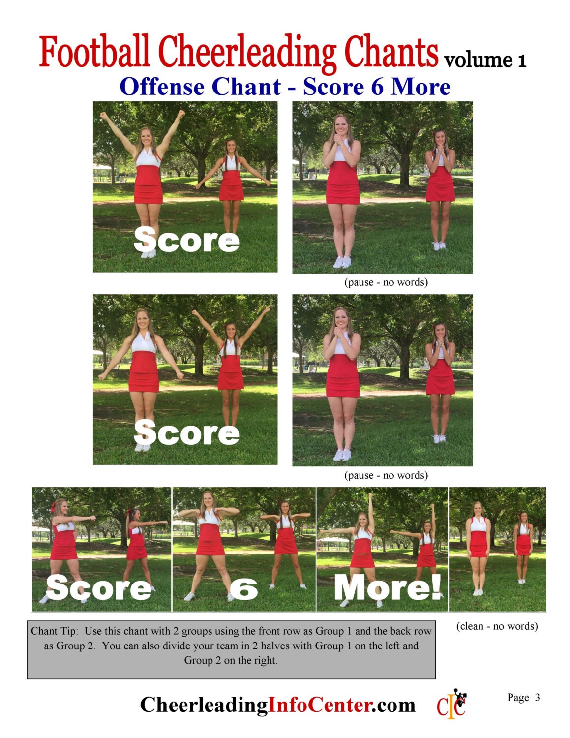 Cheerleading FOOTBALL CHANTS Ebook Volume 1 CIC Etsy